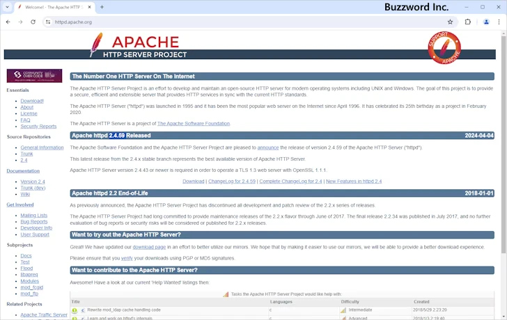 Apacheをダウンロードする(1)