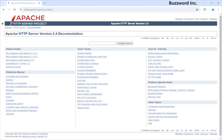 英語版のドキュメントを参照する(2)