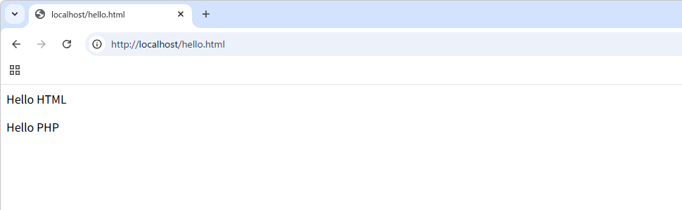 phpが利用できるか確認する(2)