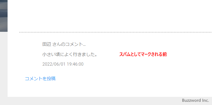 コメントをスパムとしてマークする(6)