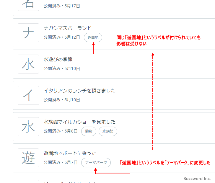 ラベルの名前を変更する(5)