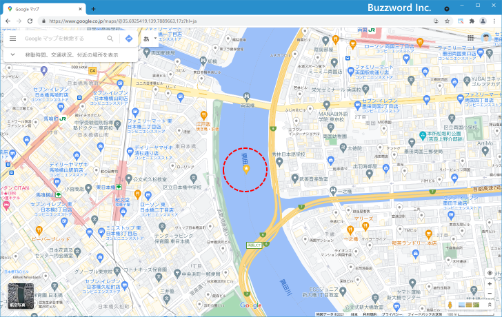 保存された場所が地図でどのように表示されるのか(2)