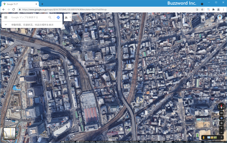 Earthビューの時にラベルを非表示にする(4)