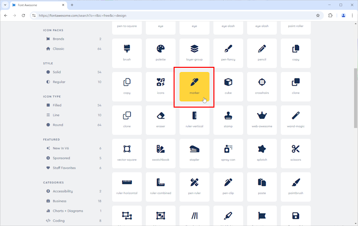 目的のアイコンを探す(8)