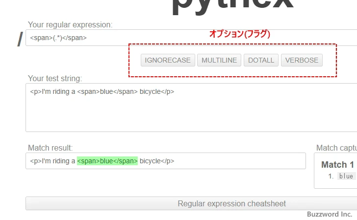 Python向け正規表現チェッカー(4)
