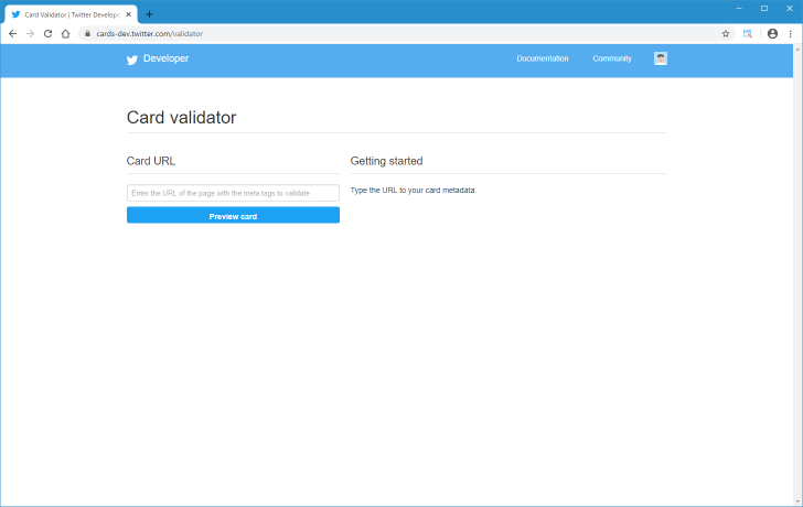 Card Validatorを使ってTwitterカードの設定を確認する(1)