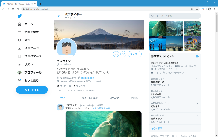 限定公開されたモーメントがプロフィールページから閲覧できるか確認する(2)