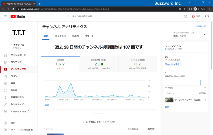 リアルタイムレポートを表示する(2)