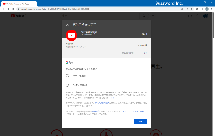 YouTube Premiumに登録する(6)